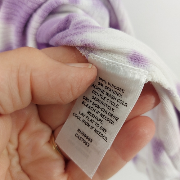 Abound tie dye tank top purple and white - Picture 5 of 6